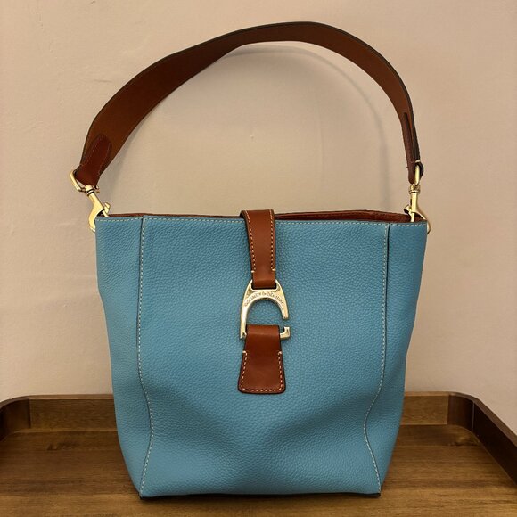 Dooney & Bourke Handbags - Dooney & Bourke Emerson Brynn Aqua Blue Pebbled Leather Shoulder Bag